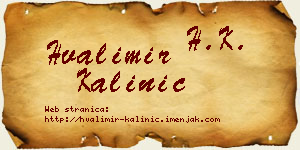 Hvalimir Kalinić vizit kartica